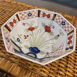 Andrea By Sadek Floral Octagonal Ceramic Bowl